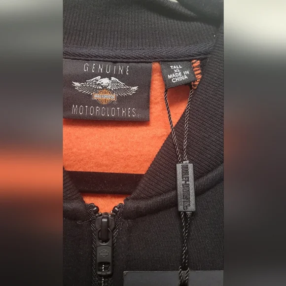 Harley-Davidson Black and Orange Crewneck Sweater - Picture 3 of 5